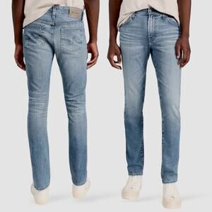 New $215 ADRIANO GOLDSCHMIED Tellis Modern Slim Jeans Pants Stretch Distressed